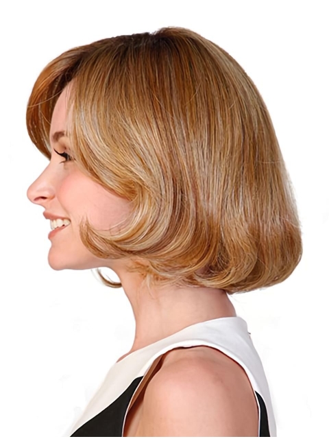 Wavy 10" Auburn Synthetic Bobs Women Wig Medium