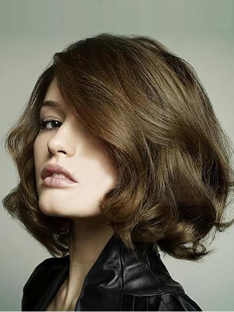 Tempting Lace Front Wavy Chin Length Bob Wigs