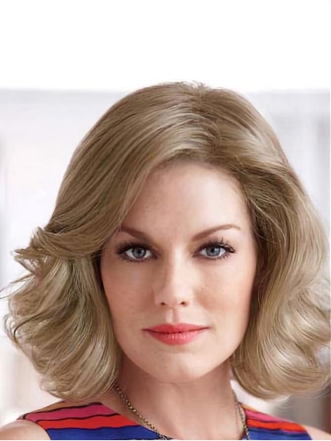 New Blonde Wavy Chin Length Classic Wigs