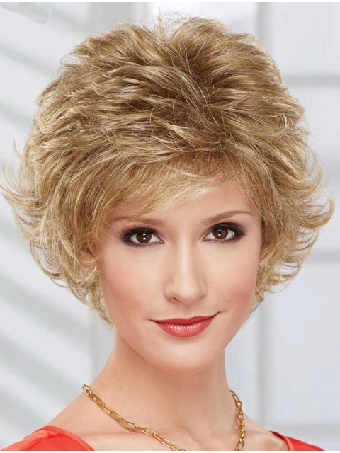 Perfect Chin Length Wavy Blonde Layered New Design Wigs