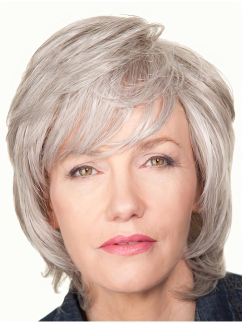 Popular Wavy White Grey Fantastic Wigs