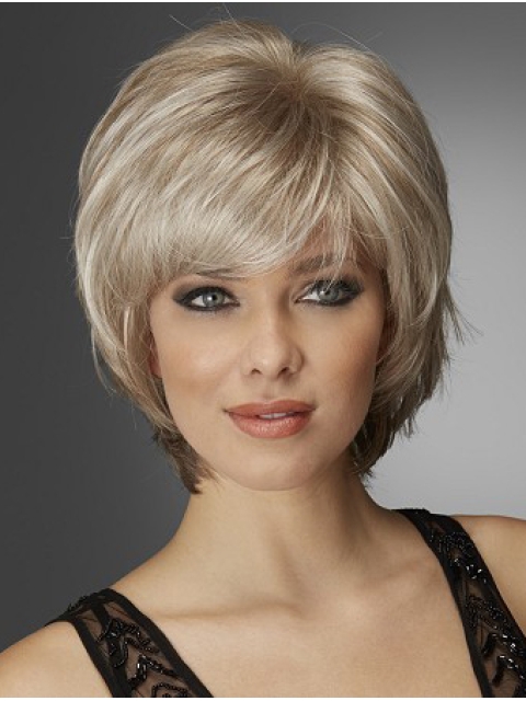 Fabulous Chin Length Wavy Blonde Bobs Popular Wigs