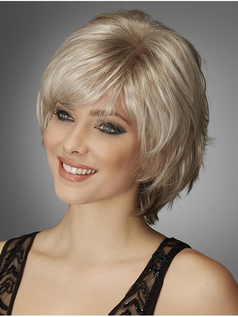 Fabulous Chin Length Wavy Blonde Bobs Popular Wigs