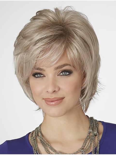 Fashional Chin Length Wavy Blonde Bobs Fantastic Wigs