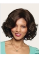 Pleasing Brown Wavy Chin Length Synthetic Wigs