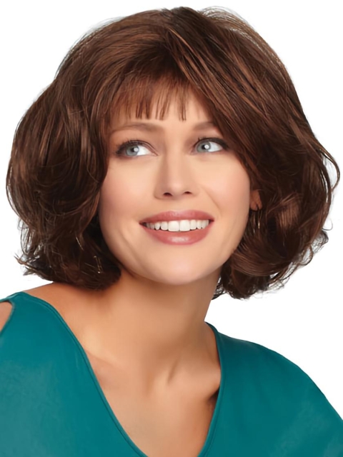 Modern Monofilament Wavy Chin Length Wigs