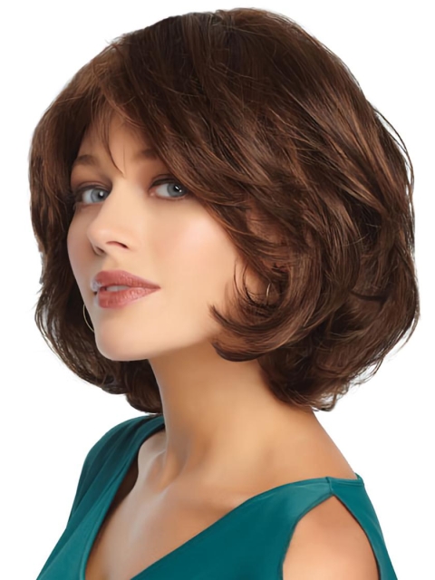 Modern Monofilament Wavy Chin Length Wigs