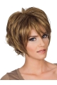 Style Auburn Layered Wavy Short Wigs