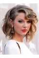 Lace Front Chin Length Brown Wavy Bobs Taylor Swift Wigs