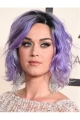 Wavy Purple Full Lace Chin Length Bobs Katy Perry Wigs