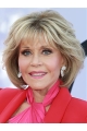 Blonde 12" Wavy Bobs Chin Length Jane Fonda Wigs