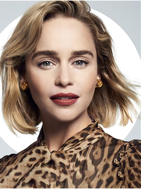 Wavy 12" Chin Length Blonde Synthetic Emilia Clarke Wigs