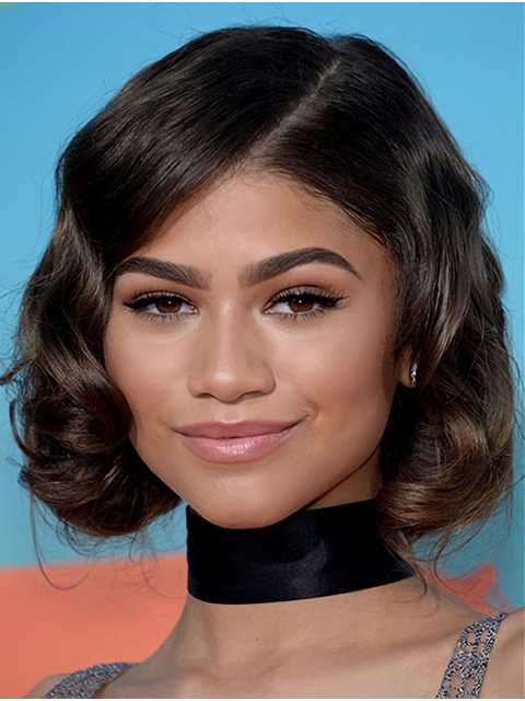 Lace Front 12" Wavy Chin Length Bobs Zendaya Wigs