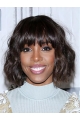 Wavy Brown Bobs Capless Chin Length Kelly Rowland Wigs