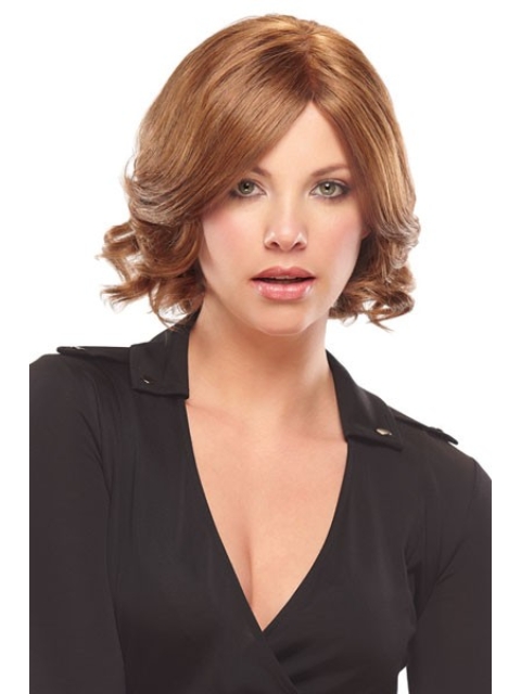 Sassy Remy Human Hair Monofilament Wavy Medium Wigs