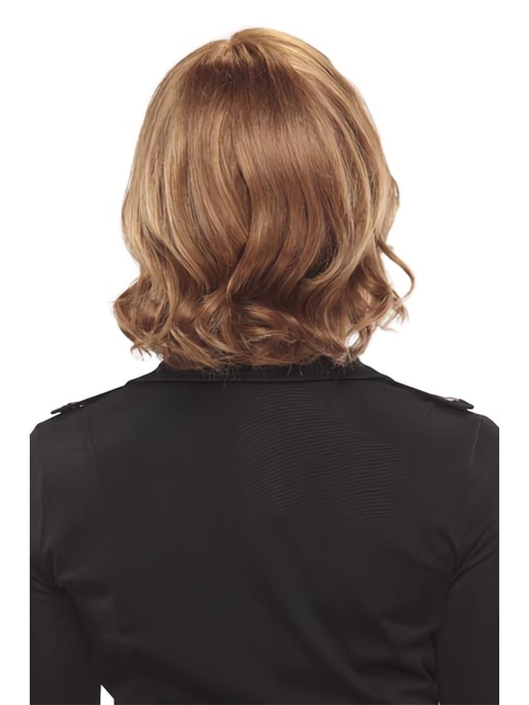 Sassy Remy Human Hair Monofilament Wavy Medium Wigs