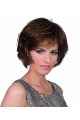 Soft Brown Wavy Chin Length Bob Wigs