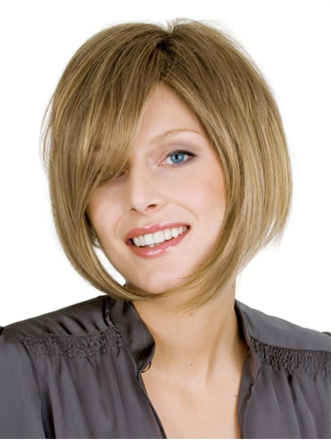 Bobs Faddish Blonde Wavy Medium Wigs