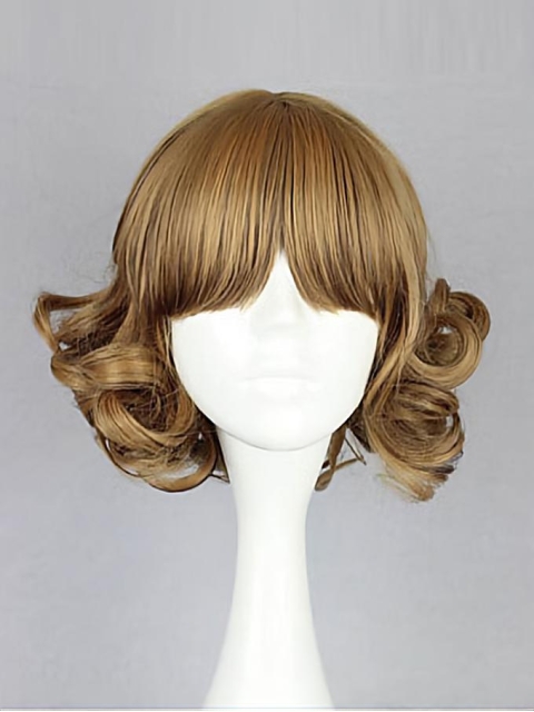 Designed Blonde Wavy Chin Length Bob Wigs