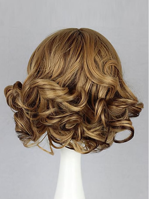 Designed Blonde Wavy Chin Length Bob Wigs