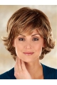 Glamorous Synthetic Brown Wavy Medium Wigs