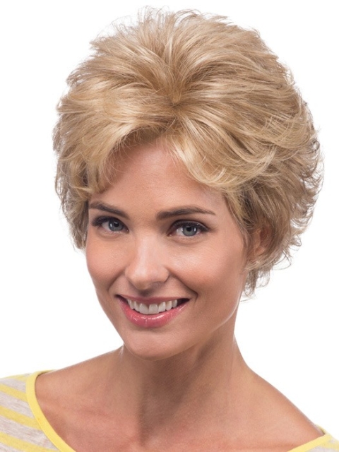 Blonde Wavy Synthetic Fashionable Medium Wigs