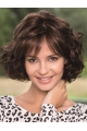 Shining Brown Wavy Chin Length Remy Human Lace Wigs