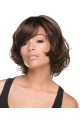 Easeful Auburn Wavy Chin Length African American Wigs