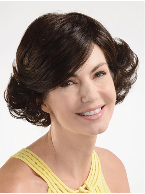 Cool Auburn Wavy Chin Length Wigs