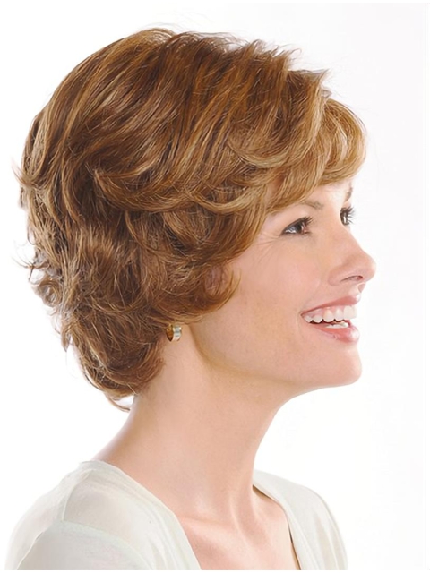 Monofilament Affordable Wavy Synthetic Medium Wigs