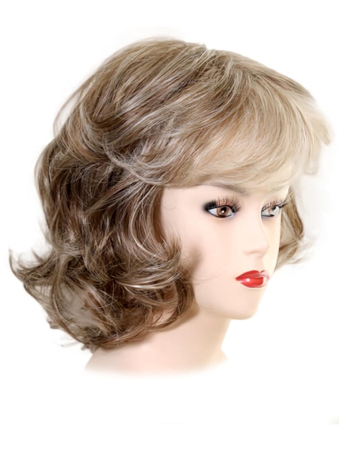 New Brown Wavy Chin Length Synthetic Wigs