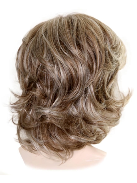 New Brown Wavy Chin Length Synthetic Wigs