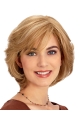 Convenient Blonde Wavy Chin Length Lace Front Wigs