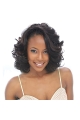 Trendy Brown Wavy Chin Length African American Wigs