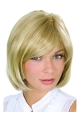 Gentle Blonde Wavy Chin Length Lace Wigs