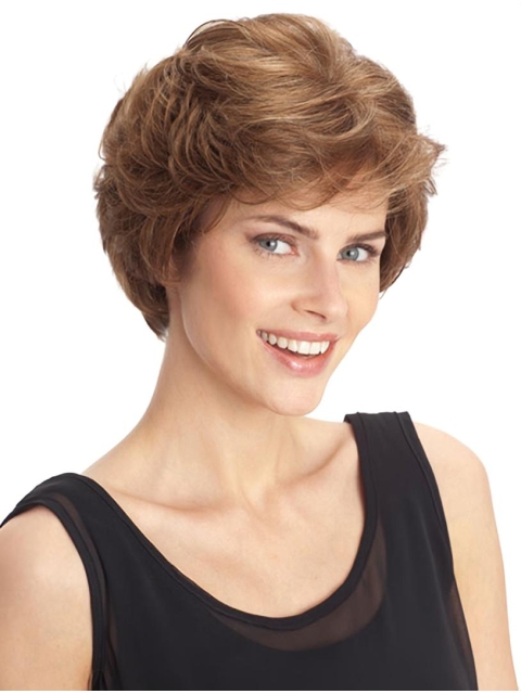 Radiant Auburn Wavy Chin Length Wigs