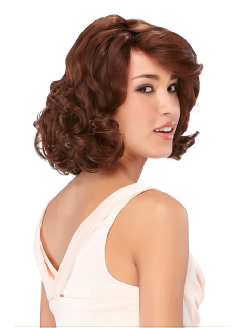 Cool Monofilament Wavy Chin Length Classic Wigs