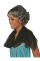 Fabulous Wavy Chin Length Synthetic Grey Wigs