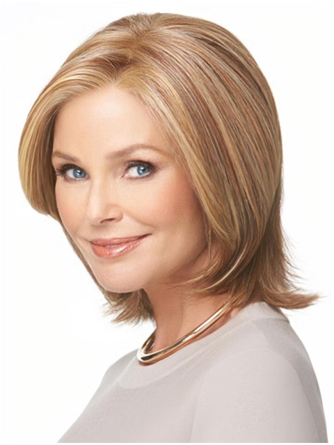 Lace Front Discount Wavy Synthetic Medium Wigs