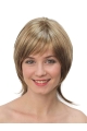 10" Straight Monofilament Blonde Synthetic Chin Length Bob Wigs