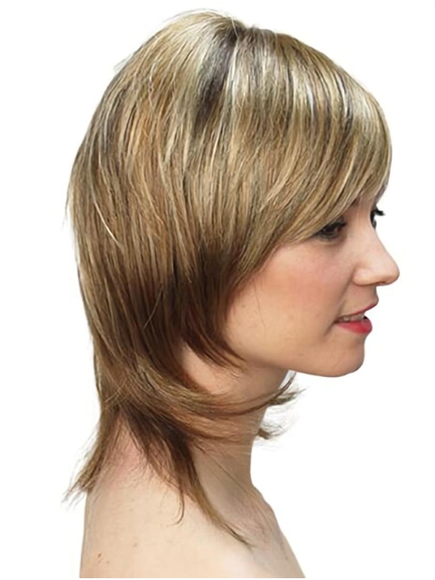 10" Straight Monofilament Blonde Synthetic Chin Length Bob Wigs