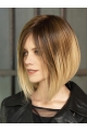 Straight Ombre/2 Tone 12" Chin Length Synthetic Bobs Fabulous Lace Front Wigs