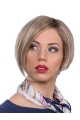 10" Straight Monofilament Blonde Synthetic Chin Length Bob Hairstyles For Women