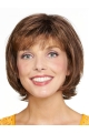 Chin Length Capless Brown Straight 10" Synthetic Medium Wigs For Women