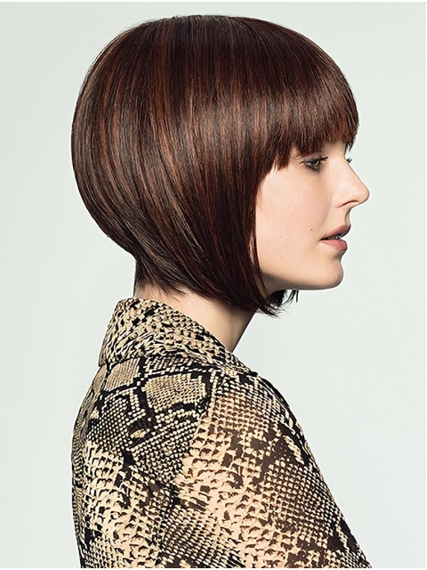 Chin Length 100% Hand-tied Remy Human Hair Straight Bob Style Wig