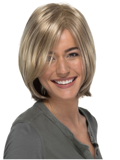 Synthetic Straight Capless Blonde Bobs 11" Ladies Wigs