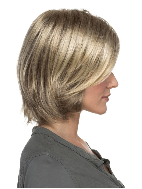 Synthetic Straight Capless Blonde Bobs 11" Ladies Wigs