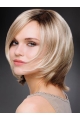 Synthetic 10" Straight Chin Length Platinum Blonde Wig Bob