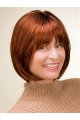 Synthetic 10" Straight Chin Length Copper Bob Wigs