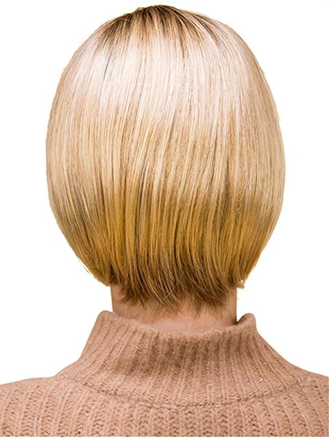 Synthetic 10" Straight Chin Length Blonde Bob Style Wig